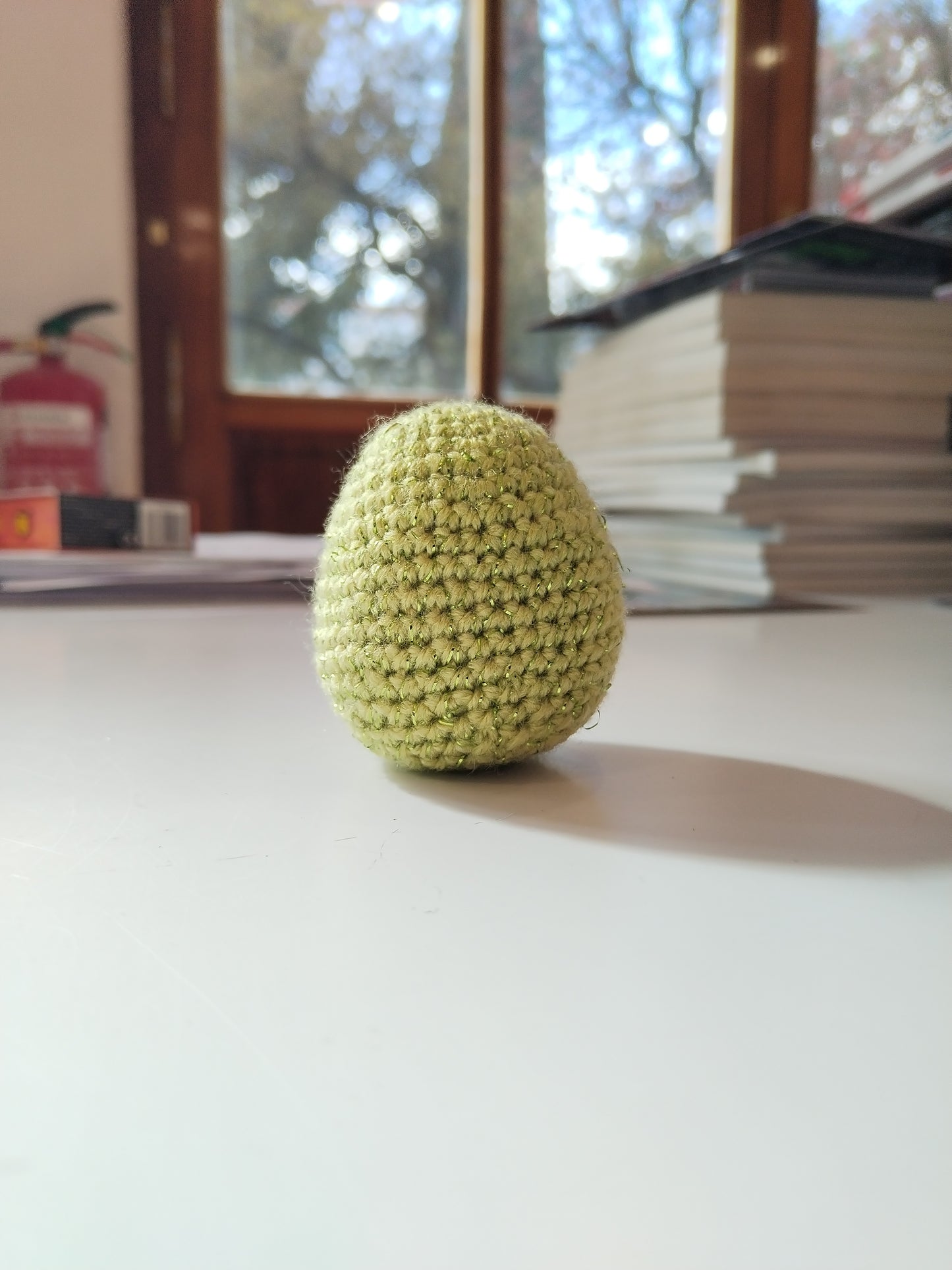 Huevo amigurumi verde