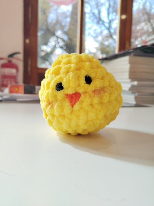 Pollito peludo amigurumi