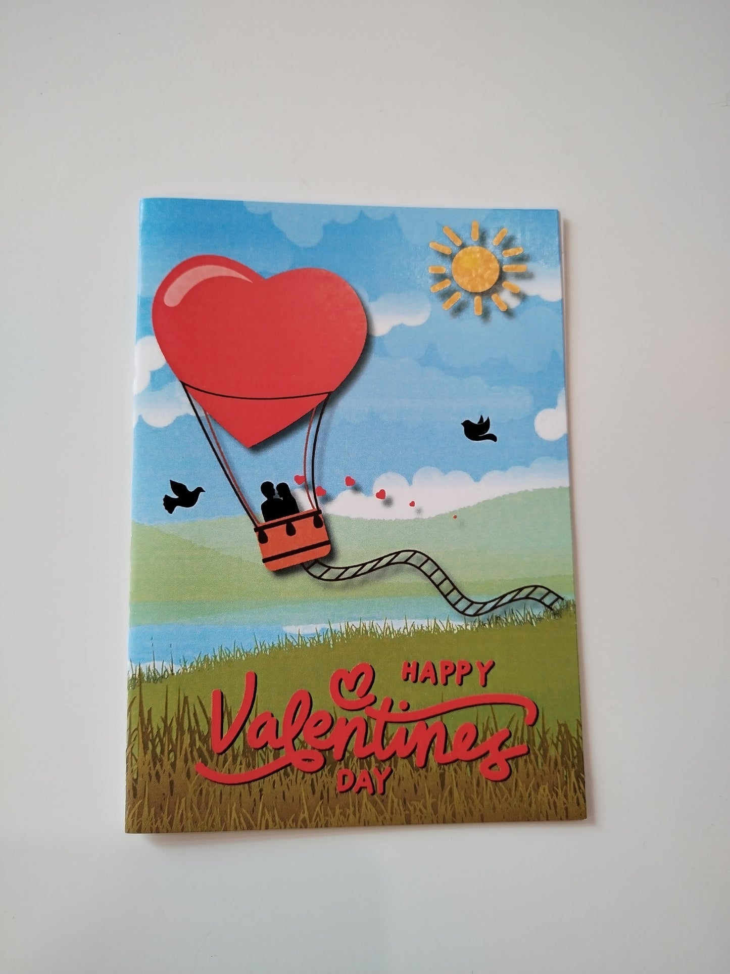 Postal Happy Valentine's Day globo aerostático
