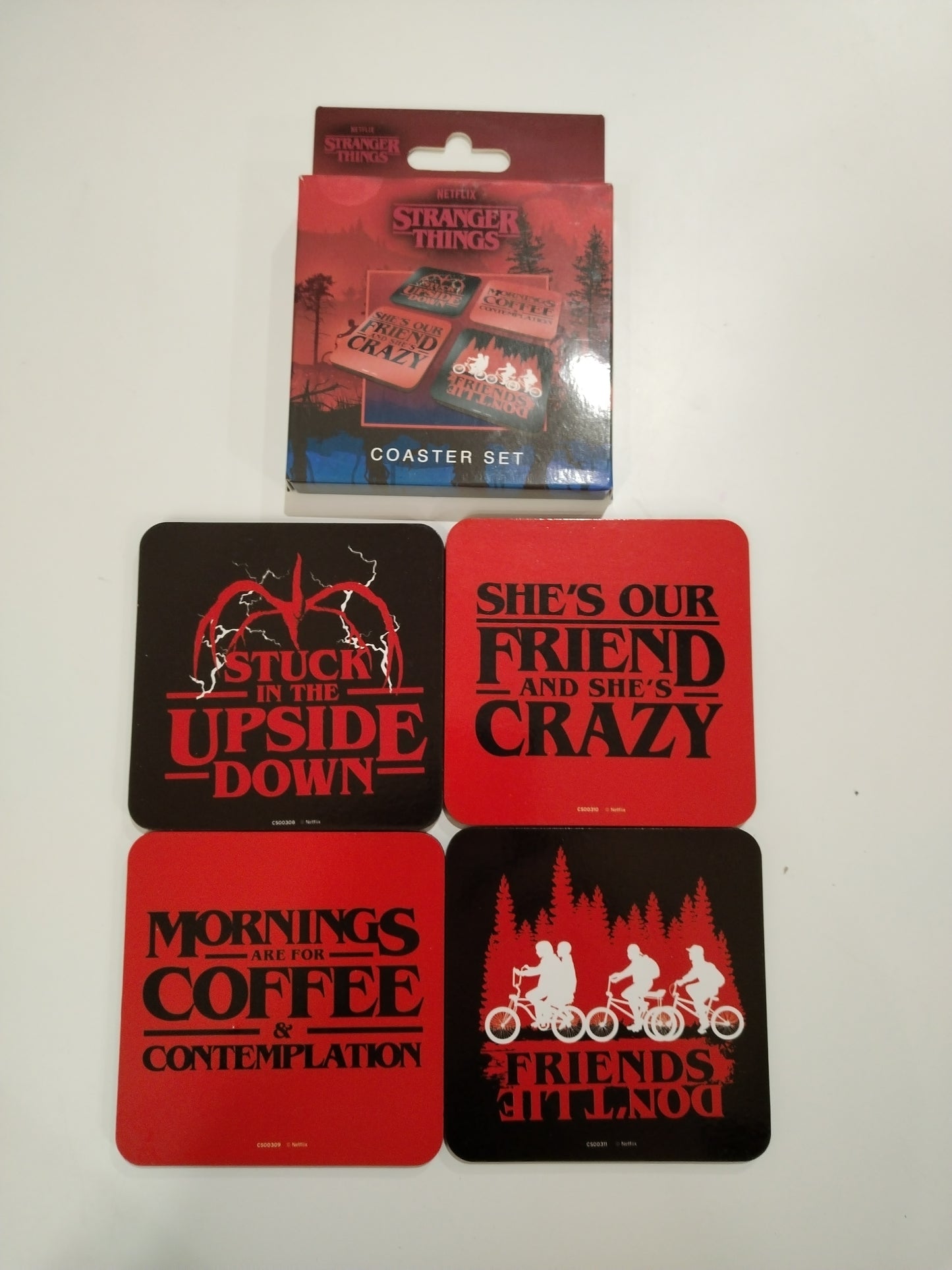 Set posavasos Stranger Things frases