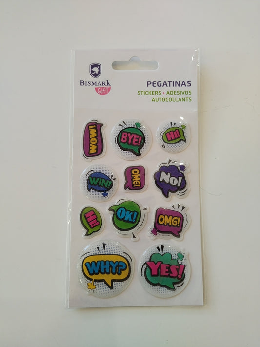 Sobre pegatinas Expresiones